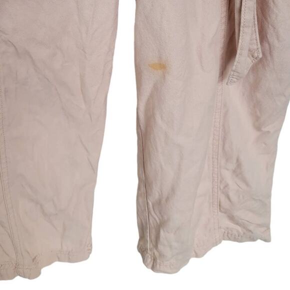 Madewell Top Stitched Coverall Belt Button Jumpsuit Bashful Pink Women Sz 00 - Picture 4 of 12